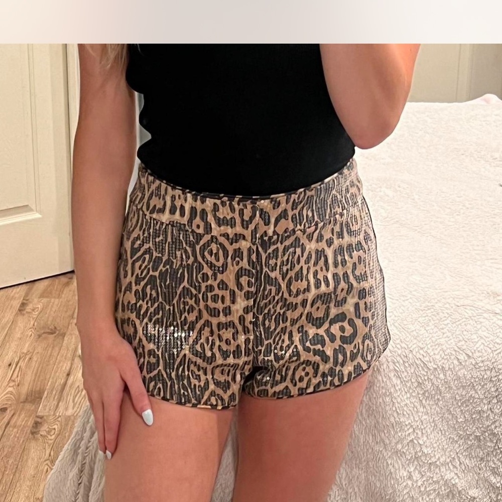 Endless Rose High Waist Brown and Black Shorts